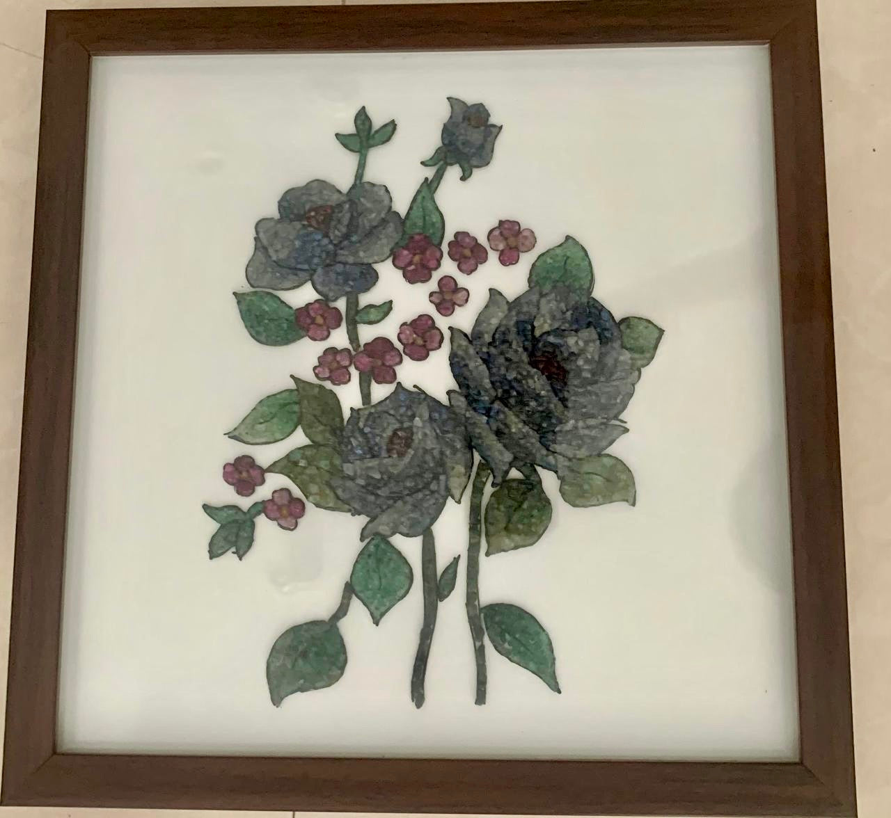 Gemstone Floral Art Masterpiece
